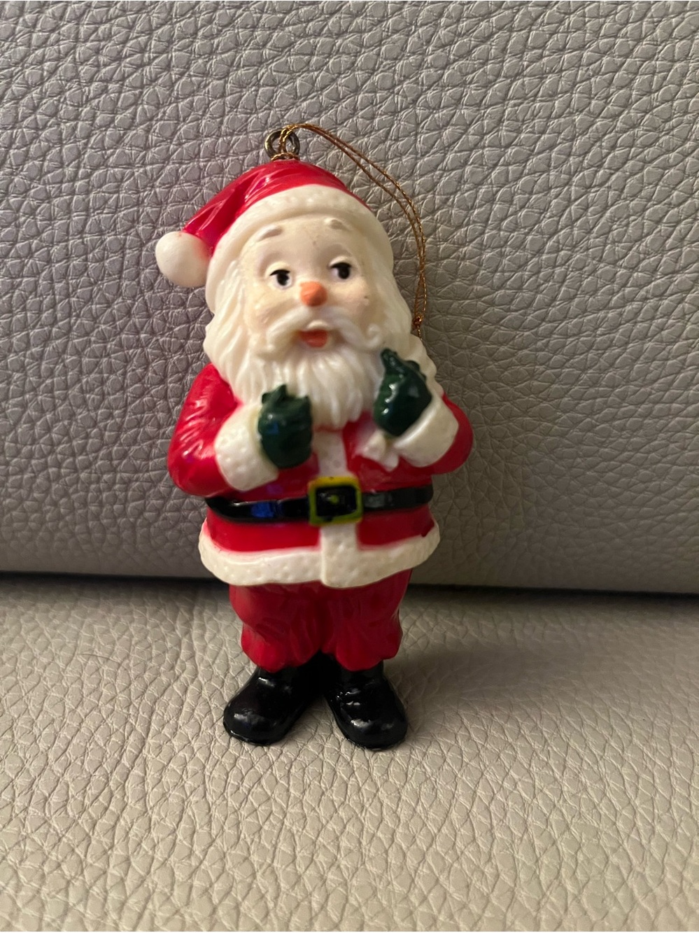Vintage 1970s Santa Claus Christmas Ornament